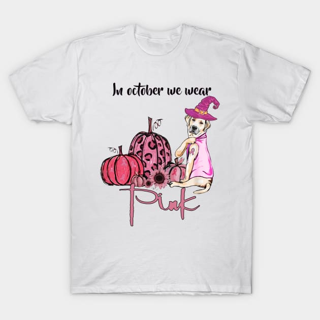 In October We Wear Pink Dog Mom - Pitbull Pumpkin Halloween T-Shirt by Tiennhu Lamit19